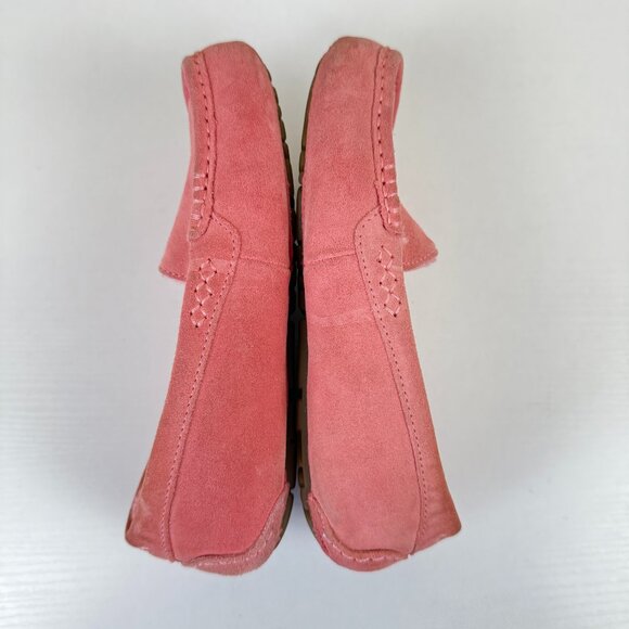 UGG Ansley Suede Moccasin Slipper Loafers Pink Blossom - Picture 5 of 11